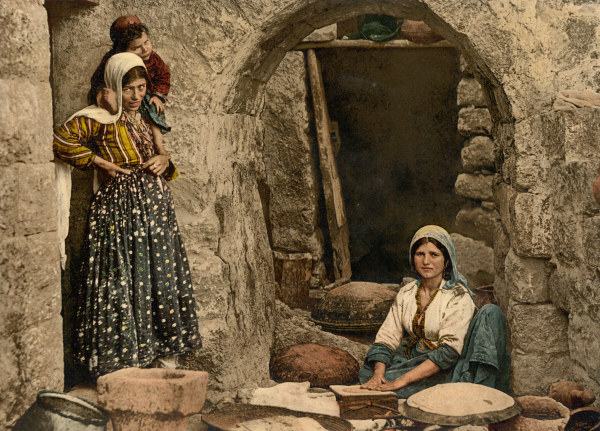 Syrische Bäuerinnen, Brotbacken from 