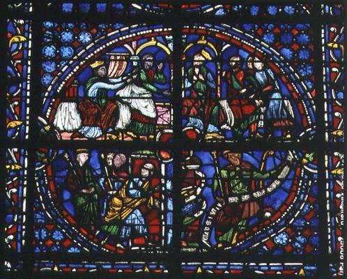 Scenes from the Life of Joseph, including a self portrait of the artist Clement of Chartres, c.1225- from 