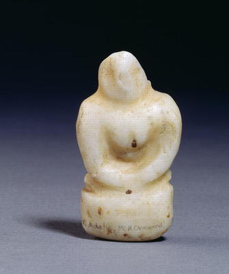 Seated figurine from Antalya, Turkey, Late Neolithic, c.2000 BC (marble) from 