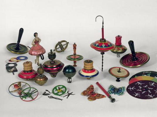 Spinning tops, humming tops and optical tops, 1890-1950 from 