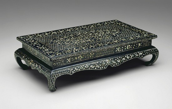 Table with Floral Scroll Design from 