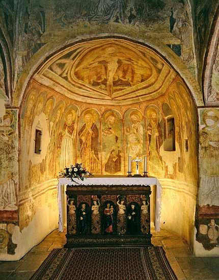 The apse of the Church of the Holy Trinity in Hrastovlje from 