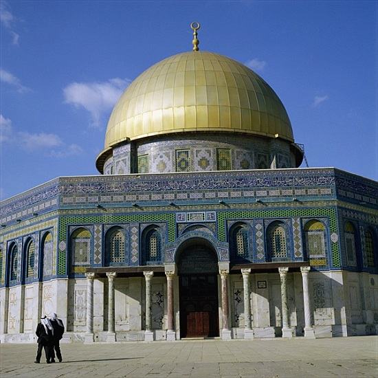 The Dome of the Rock, Temple Mount, built AD 692 from 