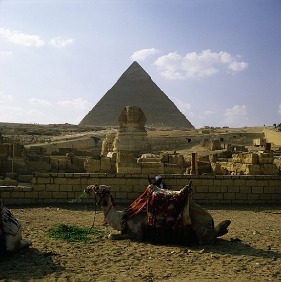 The Great Pyramid and the Sphinx from 