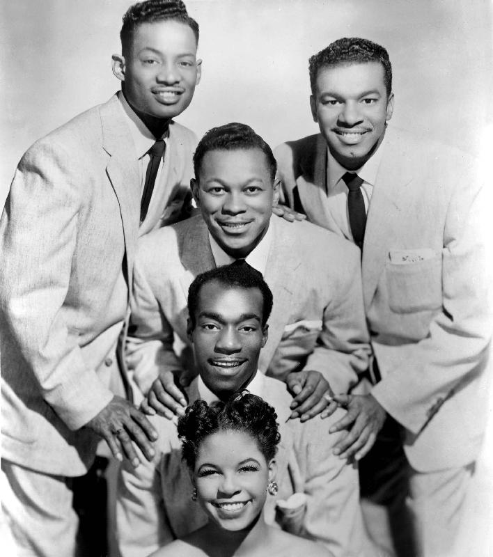 The Platters : bottom-top : Zola Taylor, Herb Reed, Tony Williams from 