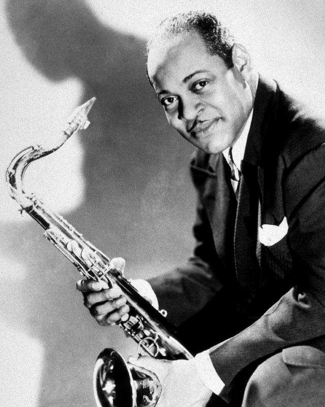 The saxophonist Coleman Hawkins in 40's from 