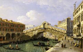 The Rialto Bridge Venice From The South With The Fondamenta Del Vin And The Fondaco Dei Tedeschi