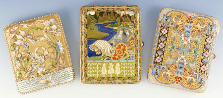 Three Silver-Gilt And Enamel Cigarette Cases from 