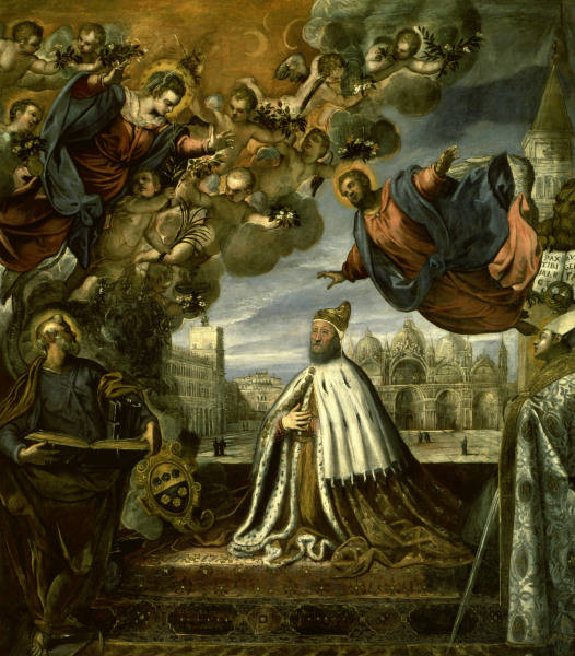 Tintoretto/ Pietro Loredan dankt Madonna from 