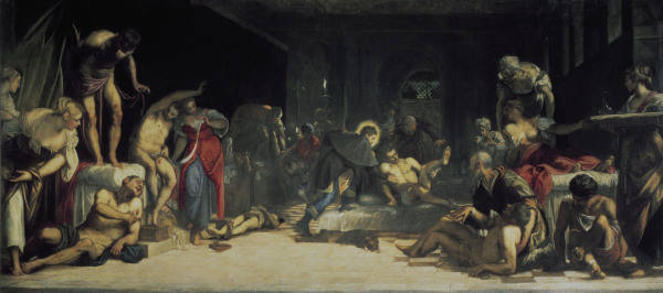 Tintoretto, Rochus heilt Pestkranke from 