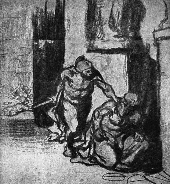 Tod des Archimedes/Zchng. v. Daumier from 