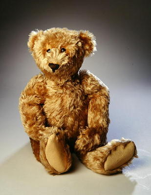 Teddy bear, from America or Europe, c.1906 (angora plush & sawdust stuffing) from 