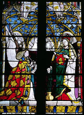 The Annunciation, from the Chapel of Jacques Coeur, 15th century (stained glass) from 