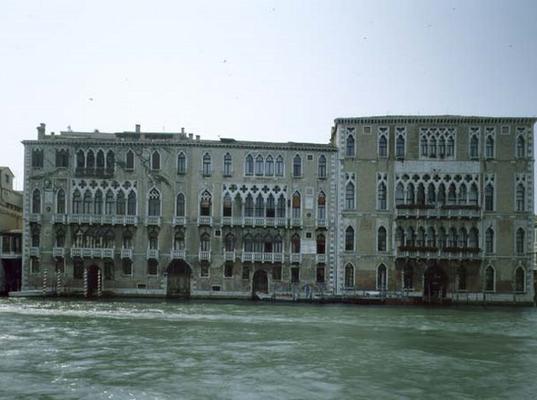 The Giustinian Palace and the Foscari Palace, on the Grand Canal, Venice, 15th century from 