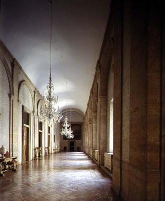 The main corridor of the piano nobile, designed by Antonio da Sangallo the Younger (1483-1546) Miche from 