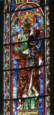 The Virgin carrying the Christ Child, lancet window from the south transept, c.1217-25 (stained glas from 