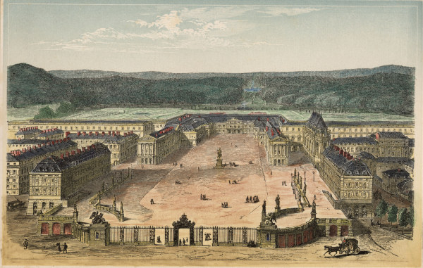 Versailles, Schloß / Holzstich um 1870 from 