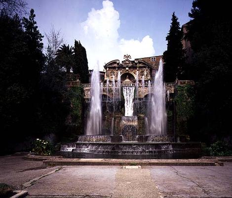 View of a fountain with the 'Fontana dell'Organo' (Fountain of the Organ) in the background, designe from 