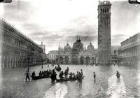 View of Flooded Piazza S. Marco (b/w photo) 1880-1920