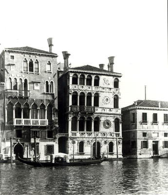 View of (LtoR) Palazzo Barbaro and Palazzo Dario (b/w photo) from 