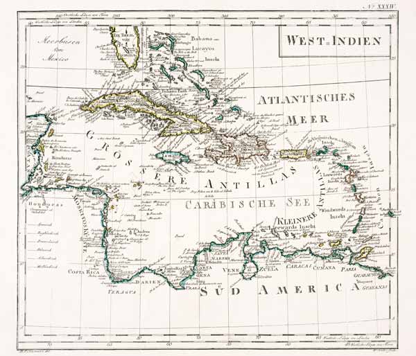 West Indies , Map from 