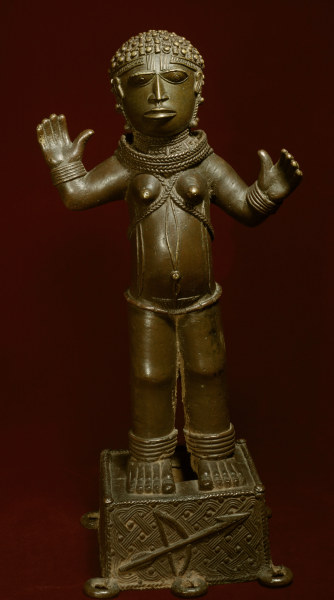 Weibl. Figur, Benin, Nigeria / Messing from 