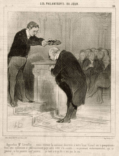 Wohltaetigkeit / Karik.v.Honore Daumier from 