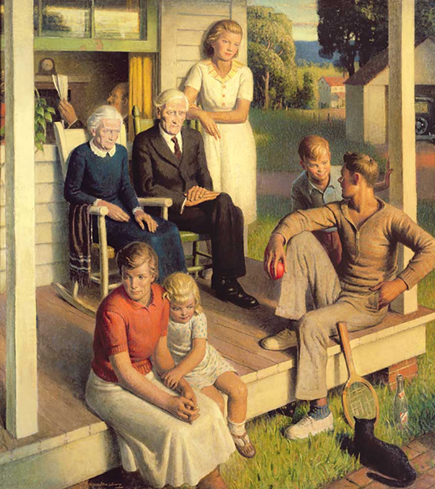 Keine Hausarbeit mehr, Familie im Urlaub, um 1935 from Norwood MacGilvary