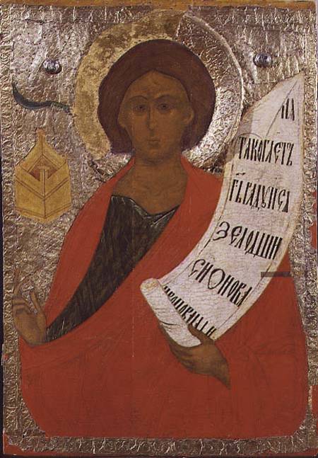 The Holy Prophet Zacharias, Russian icon from an iconostasis in the Antoniev Monastery from Novgorod School