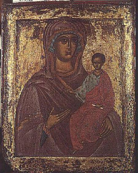 Icon of the Blessed Virgin from Novgorod School
