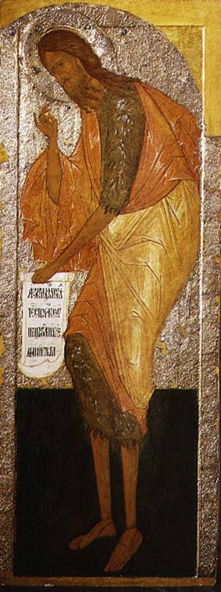 St. John the Forerunner, Russian icon from an iconostasis in the Antoniev Monastery from Novgorod School