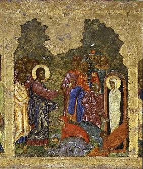 The Raising of Lazarus, Russian icon from the iconostasis in the Cathedral of St. Sophia