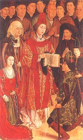 Alfons V., König von Portugal, vor dem hl. Vinzens (Ausschnitt) from Nuno Goncalves