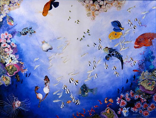 Underwater World IV (acrylic on canvas)  from Odile  Kidd