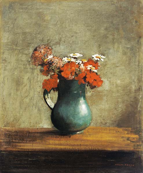 Flowers in a vase from Odilon Redon