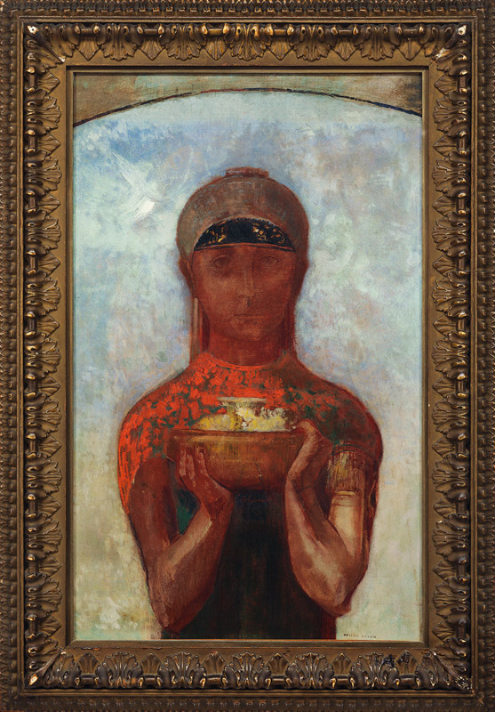 The Cup of Mystery, or Sibyl, c.1890 (oil on paper laid down on canvas) from Odilon Redon