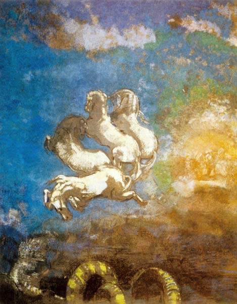 The chariot of Apollo, pastel by Odilon Redon, coll. musee d'Orsay-Paris from Odilon Redon