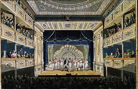 Aufführung von Ferdinand Raimunds Der Bauer als Millionär im Leopoldstäd Theater Wien from Österreichischer Maler