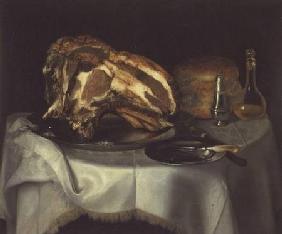Still Life with Joint of Beef on a Pewter Dish
