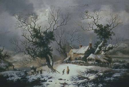 Winter Landscape with Woman and Boy from of Chichester Smith