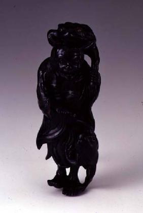Netsuke Ornamental Toggle, depicting the Toad Immortal, Gama Sennin