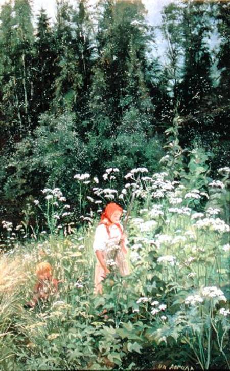 Girl among the wild flowers from Olga Antonova Lagoda-Shishkina
