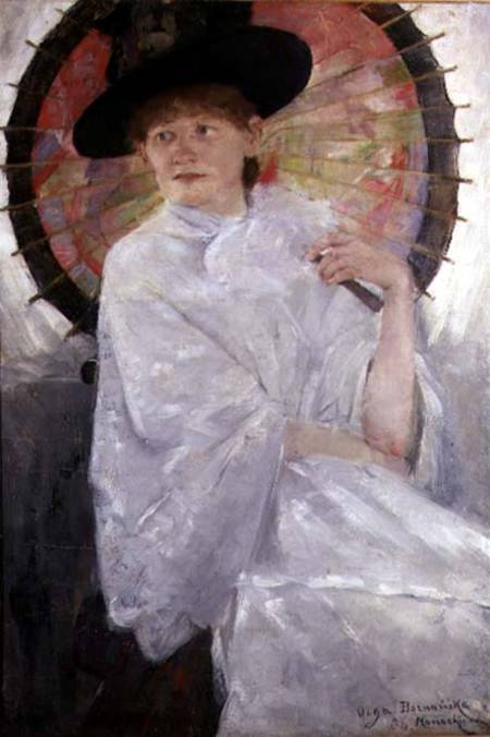 Portrait of a Lady with a Japanese Parasol from Olga Boznanska