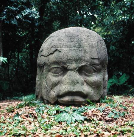 Colossal Head 4, Pre-Classic Period from Olmec