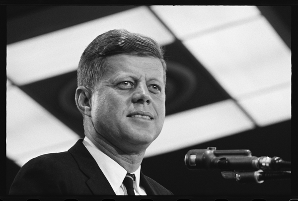 John F. Kennedy gives a speech from Orlando Suero