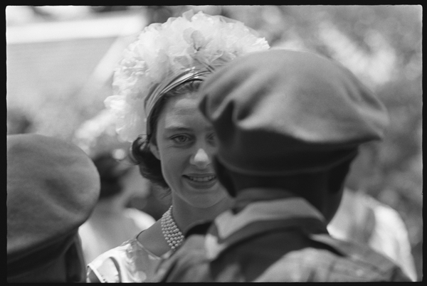 Princess Margaret greeting troops at the celebration of Jamaican independence from Orlando Suero