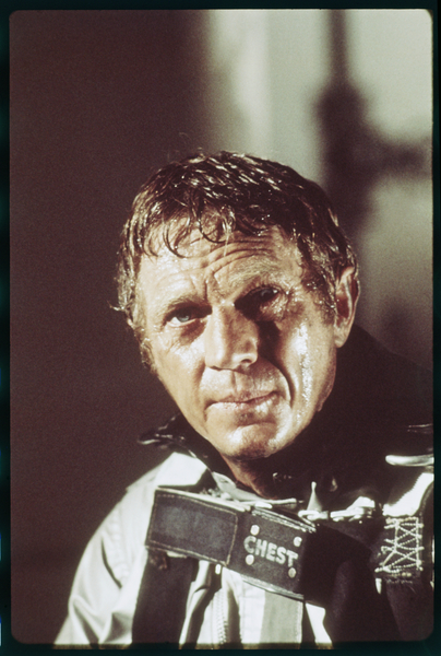 Steve McQueen on set of The Towering Inferno from Orlando Suero