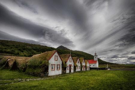 Altes isländisches Pfarrhaus
