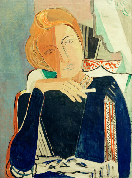 Inge II, in dark blue with cigarette from Oskar Moll