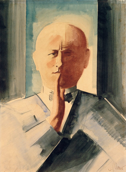 self portrait, painting from Oskar Schlemmer